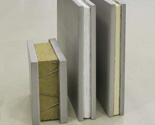 Thin walls with aerogels and carbon concrete